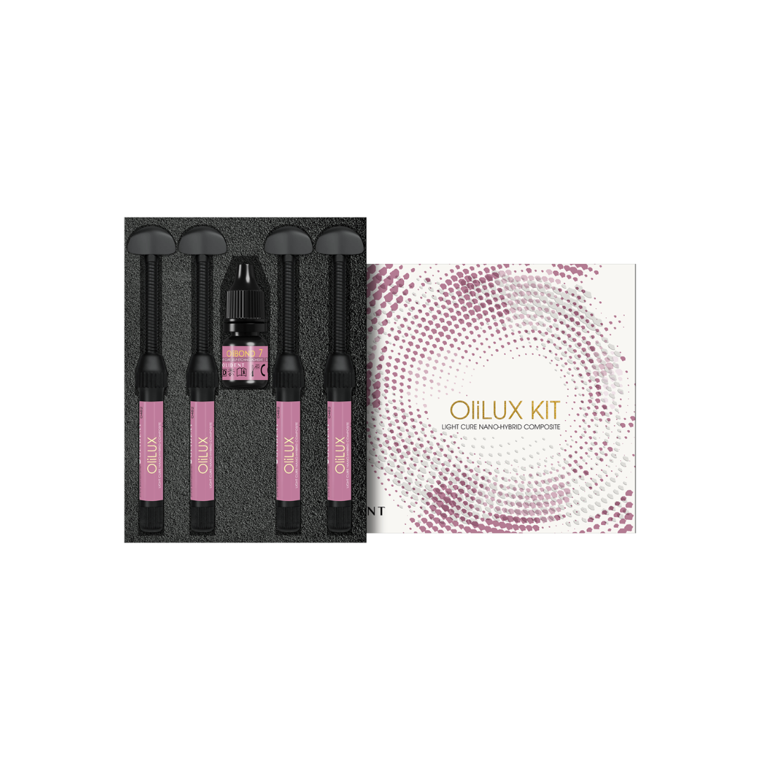 OliLux Kit 4 seringues × 4 g + OliBond 7  (2000 Da / Srg) – Olident