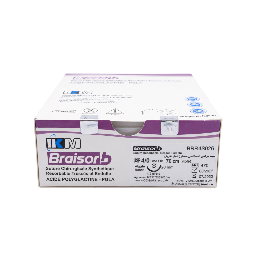 Fil de Suture Resolvable Aiguille Ronde Braisorb – Ikm