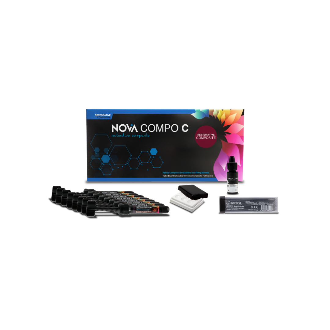 Coffret Compo Céramique – 8 × 4 g + Bonding + Composite Flow – Imicryl
